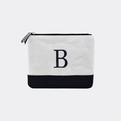 Initial Canvas Zip Case